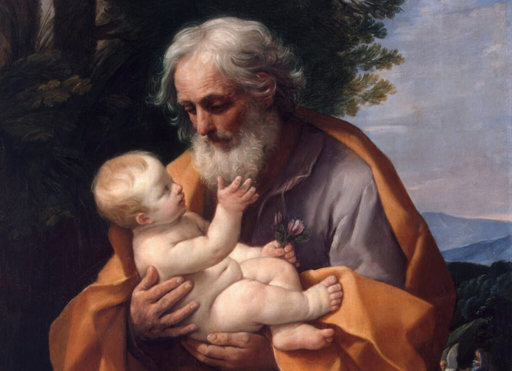 St Joseph with Infant Christ in his Arms, by Guido Reni